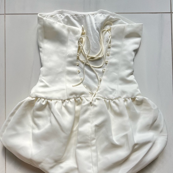 White Fox Boutique Sunshine Serenade Mini Dress Cream Size S - never worn! - Picture 5 of 5